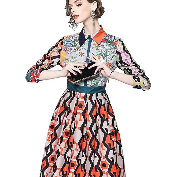 Printed dress, size 6, NWT. - Picture 3 of 4